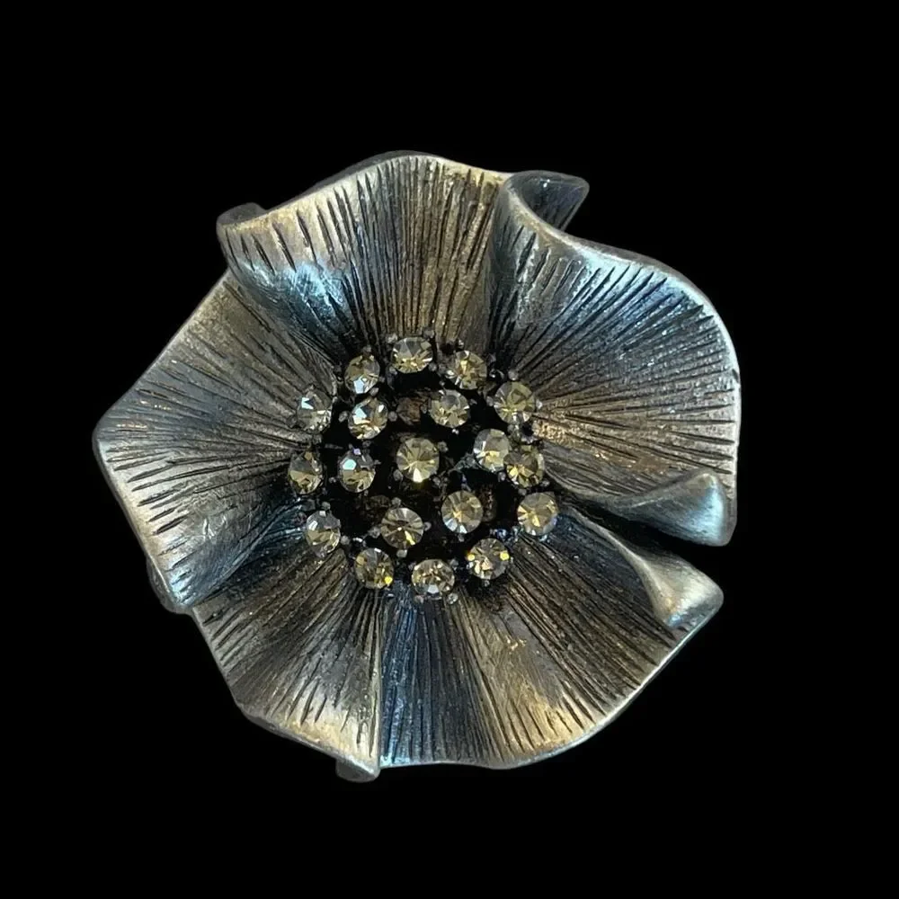 Premier Designs Camille Pendant Pin Brooch Rhinestones